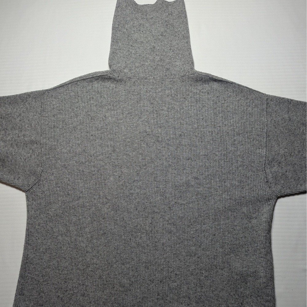 Free People Ottoman Slouchy Tunic Sweater Small Gray Ribbed Turtleneck Pullover
